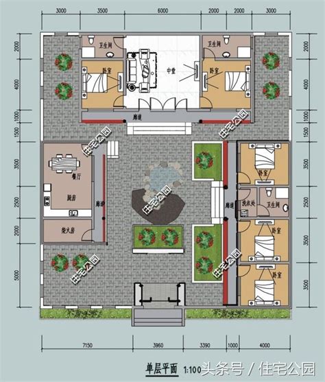 三合院平面圖|【民宅建築】